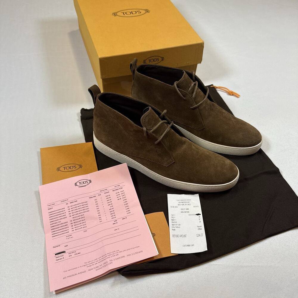 Tod’s POLACCO CASSETTA CHUKKA DESERT BOOTS Size 7.5UK/9US New Box In MSRP $975